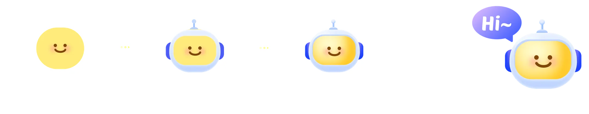 从巴特曼基础形象到科技感 AI 助手形象的演进过程