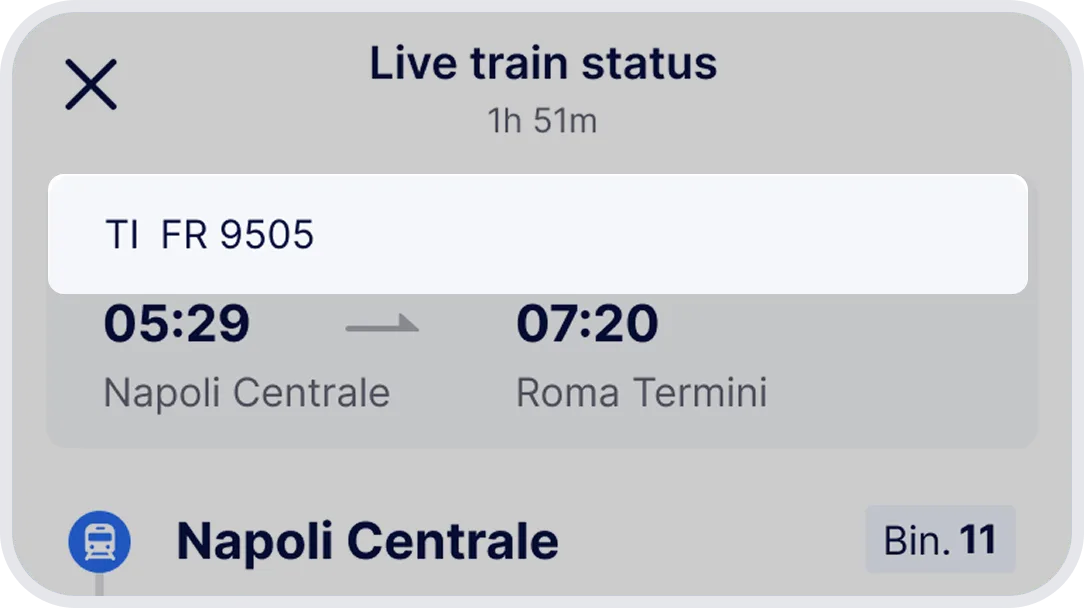 行程卡片中的 Train Number 与运营商缩写